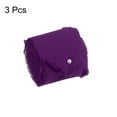 thumbnail image 3 of Unique Bargains 3 Rolls 1.5'x7Yd Chiffon Ribbon Handmade Fringe Chiffon Silk Ribbon Dark Purple, 3 of 5
