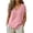 Pink, variant on MEICHEN Linen Shirts for Women Casual Cotton Spring Tops V Neck Summer Short Sleeve Shirt Vacation Casual Clothing