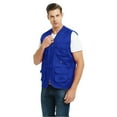 thumbnail image 3 of Toptie Adult Supermarket Volunteer Vest Travel Safari Multi-pocket Waistcoat-Blue-M, 3 of 8