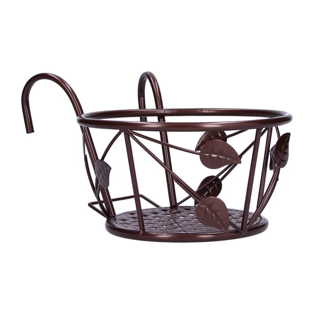 Hanging Flower Pot Rack, Beautiful Sturdy Flower Pot Holder for Balconies or Outdoor Roofs for Gardens White,Bronze