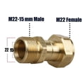 thumbnail image 4 of M22 Connecteur Pivotant Filetage 15mm Sans Pli pour Nettoyeur Haute Pression, 4 of 8