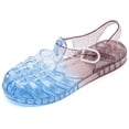 thumbnail image 1 of Hey Collection Toddler Kids Jelly Water Shoe Sandal Flats with Buckle, Available in Six Colors, 1 of 4