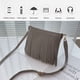 thumbnail image 5 of Bolso bandolera de piel con borlas para niña Cartera de mujer Bolso de hombro diario, 5 of 5