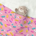 thumbnail image 2 of Yiaed Pink Donut Print Dog Blankets-Cat Blanket Washable for Couch Protection,Puppy Blanket, Soft Plush Reversible Throw Furniture Protector-Medium, 2 of 8