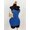 Royal Blue, variant on Ruched Bust Criss-Cross Backless Strap Camisole Mini Dress for Women