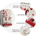 thumbnail image 6 of Valentine''s Day Gnome Shower Curtain Love Heart Shower Curtains for Bathroom Decor Tree Couple Birds Bath Curtains Sets with Hooks for Valentines Day Home Decor Waterproof Small Stall 36 x 72, 6 of 6