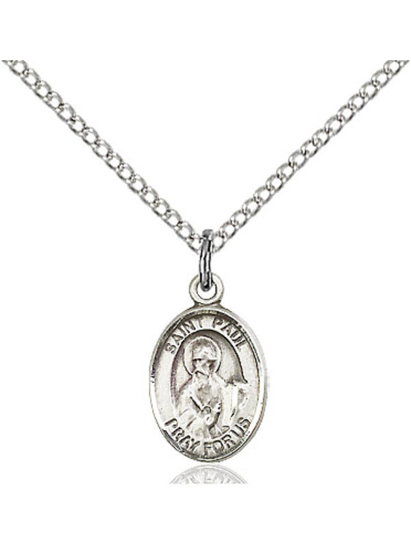 Sterling Silver St. Paul the Apostle Pendant 1/2 x 1/4 inches with ...