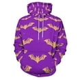 thumbnail image 3 of Purple Bat Hoodies Oversized Hoodie Women Long Sleeve Casual Sweatshirts, 3 of 5