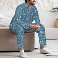 thumbnail image 7 of Hirioo Nautical for Men's Pajama Sets 2 Piece Pjs Men's Long-Sleeved Pajama Set Button Down Sleepwear,S-XXL-XX-Large, 7 of 7