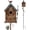 Baroque, variant on Cottage Bird House Stake for Outside with Pole, Distressed Metal Birdhouse Stand for Outdoor Garden