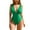 Green, variant on Sexy Solid Color Multi Color Slim Fit Bikini Swimsuit Purple One Piece Swimsuit Women