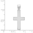 thumbnail image 3 of Finest Gold 14K White Gold Polished Cross Pendant, 3 of 4