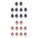 thumbnail image 1 of 20 PIEZAS de diamantes de imitación Macarena para manualidades botones traseros planos, 1 of 8