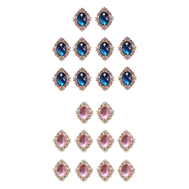 20 PIEZAS de diamantes de imitación Macarena para manualidades botones traseros planos