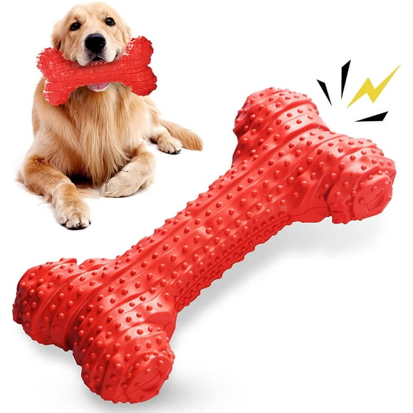 Dog Chew Toys for Medium and Large Breed, Indestructible Dog Toys for Aggressive Chewers Large Breed, Squeaky Interactive Dog Bones