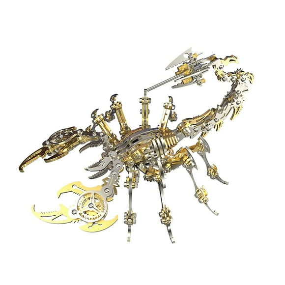 Puzle 3D de metal Konhaof Gold Scorpion para adultos con colores