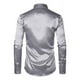 thumbnail image 2 of Camisas De Vestir De Satén Tipo Seda Brillante Para Hombre,, 2 of 7