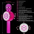 thumbnail image 3 of 4-in-1 Bluetooth Karaoke Microphone for Boys and Girls, with LED Lights, Wireless, Compatible with Android and iOS, for Adults, Home, Karaoke, Parties, Rose Gold Color., 3 of 5