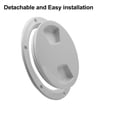 thumbnail image 4 of Unique Bargains 2pcs 5' Bateau Inspection Plate-Forme Hachure Marine Ronde Inspection Hachure Plate-Forme W / Couvercle Détachable Étanche à l'Eau Blanc, 4 of 6