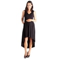 thumbnail image 2 of 24seven Comfort Apparel Modern Classic High Low Maternity Little Black Dress with Pocket, 2 of 3