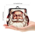 thumbnail image 2 of Santa Claus Stylish Card Wallet with Secure Zinc Alloy Jaws, 0.7 Microfiber Material, 4.3x4.7 in Size - for Organization of Your Cards and Coins, 2 of 7