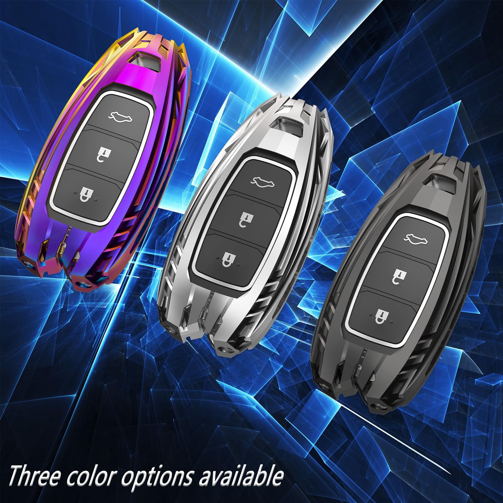For Hyundai Key Fob Cover,Keychain,Zinc Alloy Protection Car Key Shell Case Compatible with Hyundai Holder Smart Remote Keyless Entry Keyshell Accessories