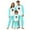 Light Blue, variant on Family Christmas Pajamas Matching Sets Fashion Long Sleeve Holiday Print Christmas Pjs Casual Round Neck Tops and Pockets Pants Christmas Family Pajamas Sleepwear