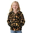 thumbnail image 3 of FKELYI Hooded Sweatshirt for Kids Retro Flower Mushroom Butterfly Print Fleece Lining Hoodies with Pockets Boys Girls Fall Winter Top Jacket, S, 3 of 7
