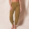 thumbnail image 2 of Women Yoga Joggers Loose Sweat Pants, High Waist with Pockets, Polyester Spandex, Workout Casual, 2 of 6