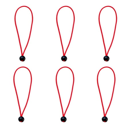 

Pack of 6pcs Strong 5.9 Ball Bungee Cord Tarp Canopy Elastic Straps Red