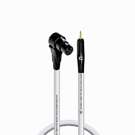 Coluber Cable - Right Angle XLR Female to 3.5 TS Male - Pro 3-Pin Connector