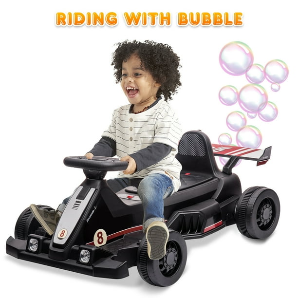 SYNGAR Black 6 V Powered Ride On Car with Bubble Function, Electric