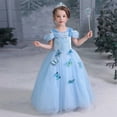 thumbnail image 4 of Jurebecia Princess Costume Girls Dress up Toddler Christmas Halloween Birthday Party Cosplay Fancy Kids With Accessories 3T 2-3 Years, 4 of 12