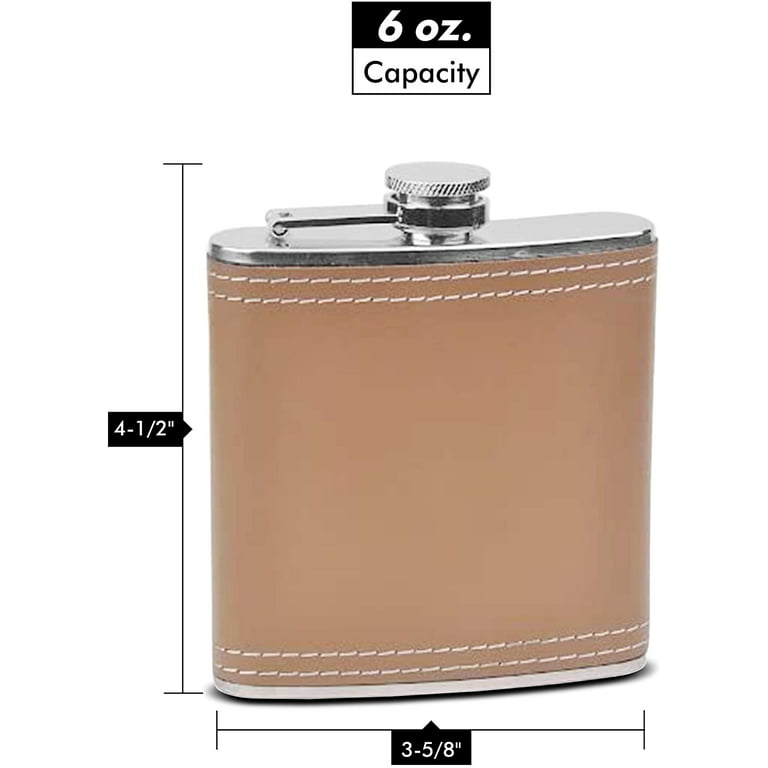 Wholesale 8oz Steel Flask with Leather Wrap - Buy Wholesale Flasks