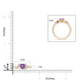thumbnail image 3 of ANGARA Natural 0.35 Ct. Amethyst with Diamond Heart Ring in 14K Rose Gold for Women (Ring Size: 10), 3 of 7