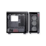 XPG BATTLECRUISER ATX Mid Tower Case | Black | Magnetic front panel and dust filler | 4MM Tempered Glass PC Case | Preinstalled 4x 120mm ARGB Fans