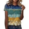 thumbnail image 1 of WEAIXIMIUNG T-Shirt Étoile Mode Décontractée à Manches Courtes d'Été pour Femmes de Noël, 1 of 7