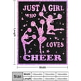 thumbnail image 6 of Just A Girl Who Loves Cheer Throw Blanket 80"X60" Soft Flannel Blankets for Bed Couch Plush Cozy Blanket for Adults Kids Micro Fleece Throws, 6 of 6