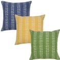 thumbnail image 2 of Ox Bay Khloe 20" x 20" Yellow Dotted Stripe Cotton Adult Decorative Throw Pillow Cover, 2 of 11