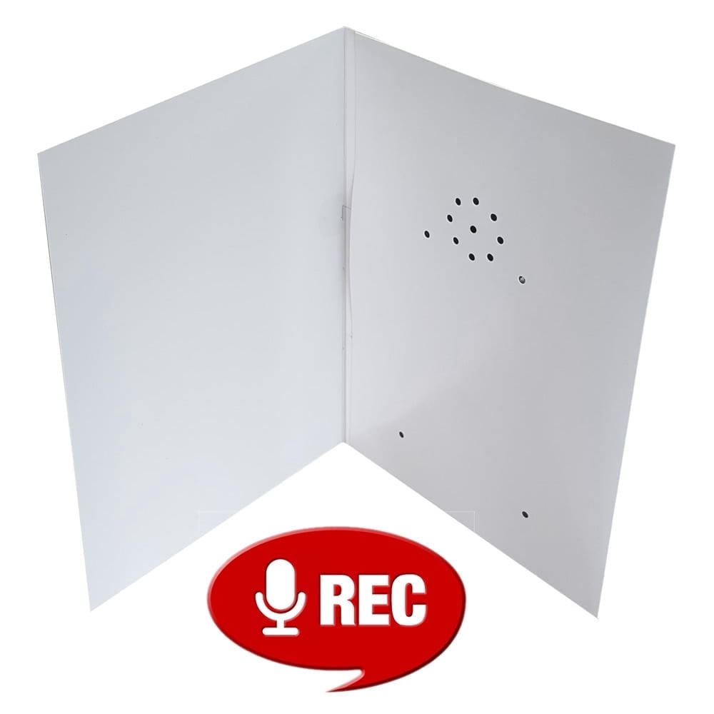 Talking Products, Voice Recordable Greeting Card, 40 Seconds. Record & Send a Personal Voice Message for Birthdays & Christmas