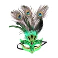 thumbnail image 1 of Peacock Feather Halloween Prom Stage Show Fancy Dress Facial Cover Plating, 1 of 10