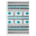 thumbnail image 3 of Casavani Handblock Printed Blue Cotton Dhurrie 9'x12' Area Rugs for Living Room & Dining Room, 3 of 6