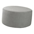 thumbnail image 4 of Housse Extensible pour Ottoman Housses Rondes pour Tabouret Repose-Pieds Extensibles, Matériau Épais et Doux, Tissu, Gris, 4 of 8