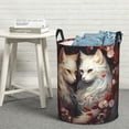 thumbnail image 7 of KLL Flower Cat Couple Waterproof Foldable Laundry Hamper Bucket with Handles for Storage Bin,Kids Room,Home Organizer (Medium ), 7 of 7