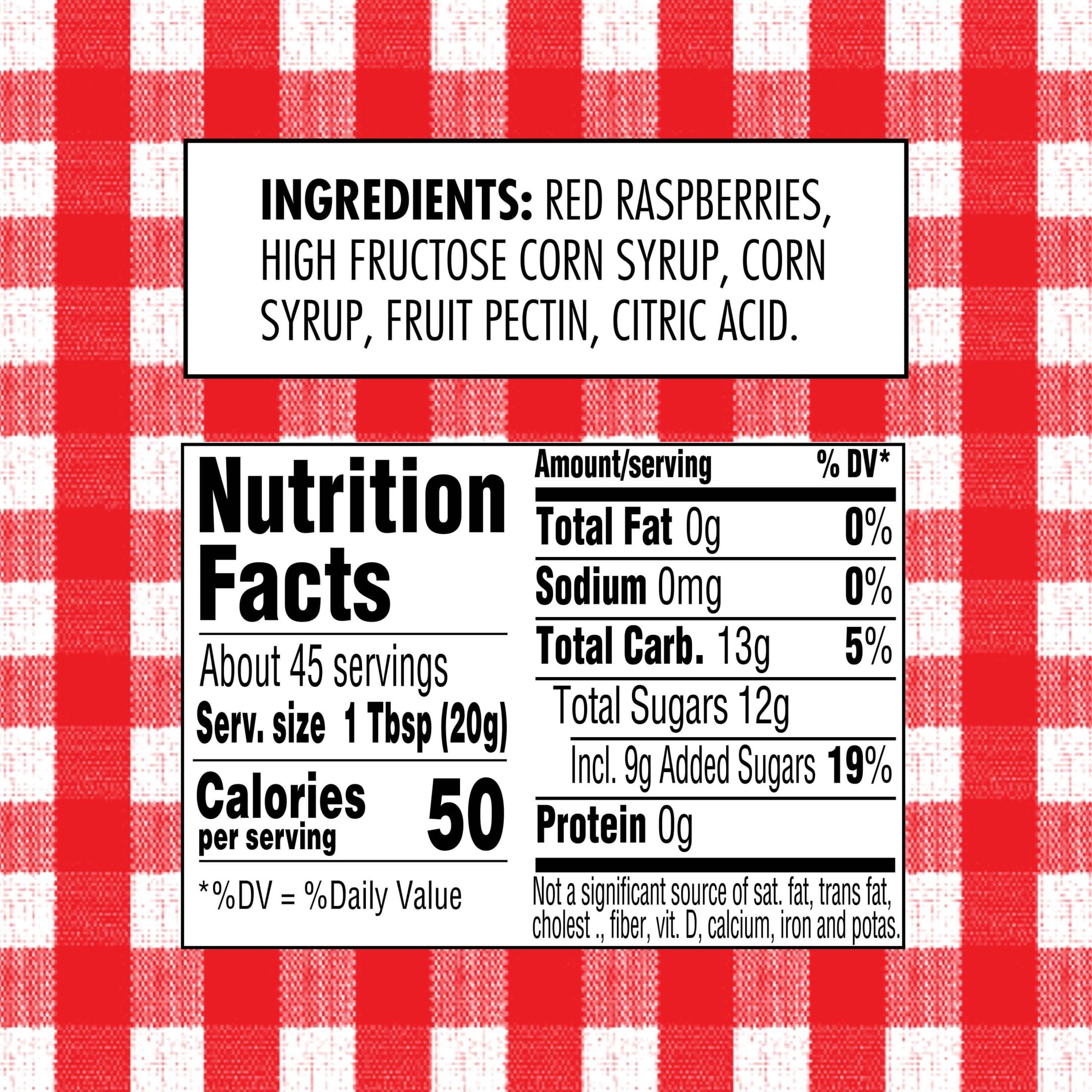 (4 pack) Smucker's Red Raspberry Preserves, 32 oz