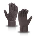 thumbnail image 2 of Dalrosia Women's Winter Touchscreen Gloves Warm Full Fingers Fleece Lined Knit Gloves Anti Slip Elastic Cuff Winter Texting Gloves for Women Men, 2 of 3