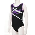 thumbnail image 4 of Lejafay Boys Gymnastics Leotard Tank Top Bodysuit for Kids Athletic Ballet Dance Bodysuit One Piece Purple 12, 4 of 7