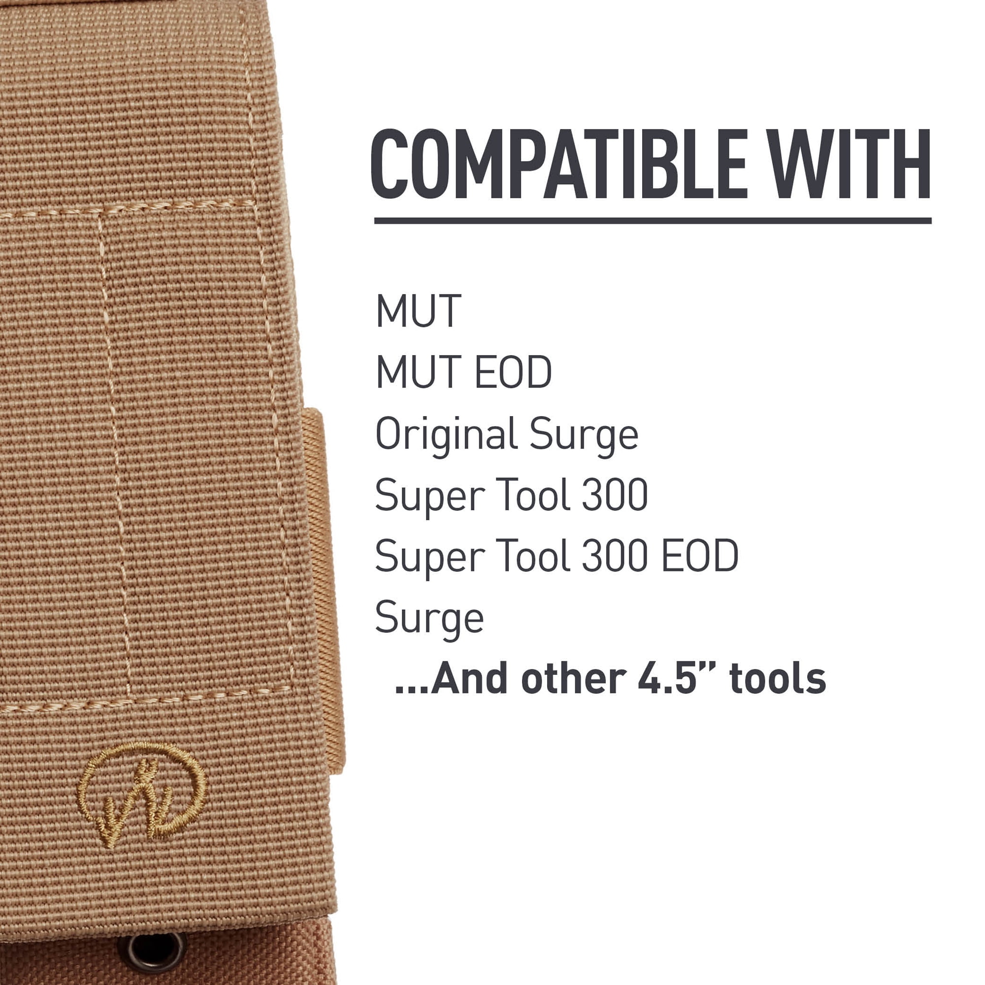 LEATHERMAN, MOLLE Compatible X-Large Nylon Sheath for Multitools, Fits MUT, Surge, and Super Tool 300, Brown