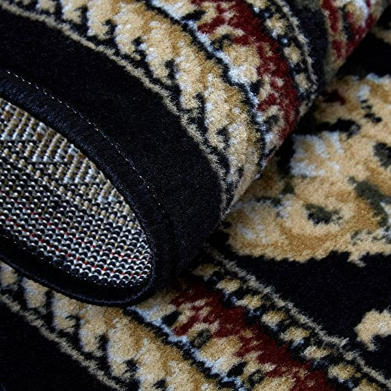 Home Dynamix Optimum Athens Border Area Rug, Black, 7'8