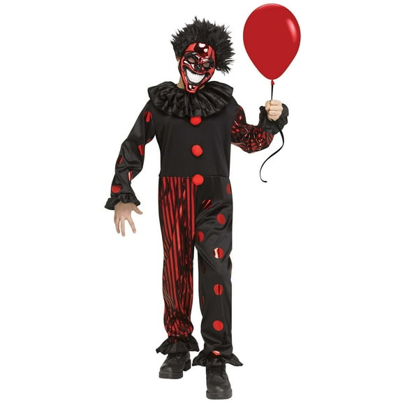 Kid's Red Chrome Clown Costume